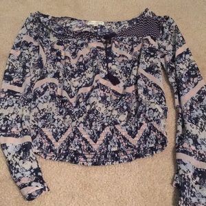 Paint splattered dress top